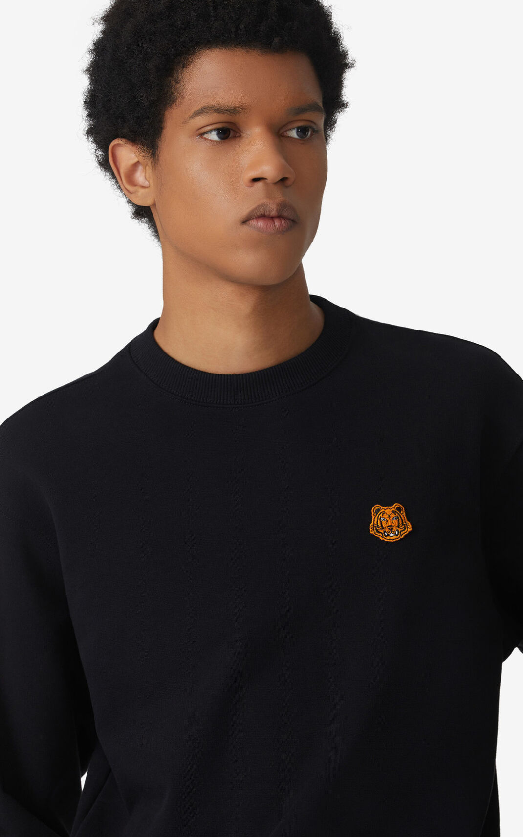 Sweatshirt Kenzo Tiger Crest Masculino - Pretas | 451DFOSPZ